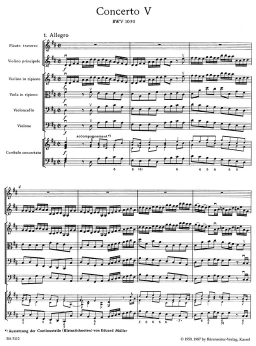 Brandenburg Concerto Nr. 5 D major BWV 1050 巴赫約翰瑟巴斯提安 布蘭登堡協奏曲 騎熊士版 | 小雅音樂 Hsiaoya Music