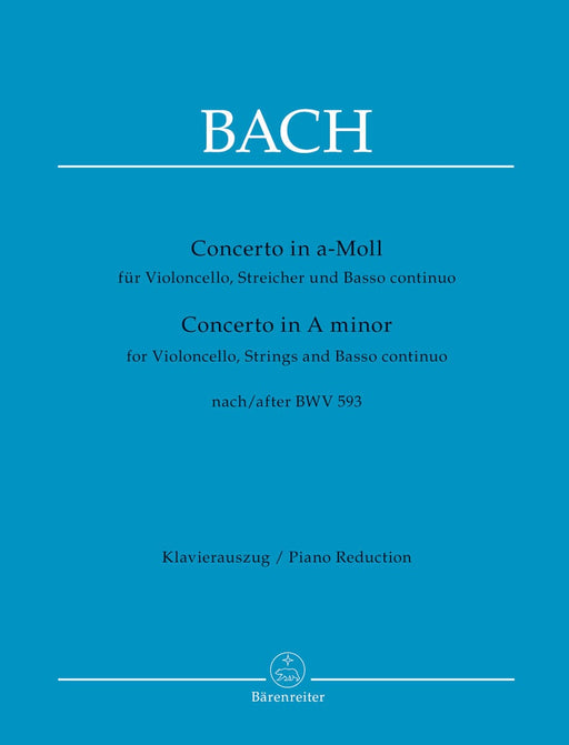 Concerto for Violoncello, Strings and Basso continuo A minor (after BWV 593) 巴赫約翰瑟巴斯提安 協奏曲 大提琴弦樂 騎熊士版 | 小雅音樂 Hsiaoya Music