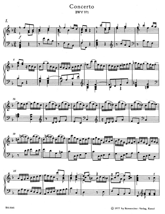 Italian Concerto / French Overture BWV 971, BWV 831 -Second Part of the Clavier ?bung- Second Part of the Clavier Übung 巴赫約翰瑟巴斯提安 義大利協奏曲 序曲 騎熊士版 | 小雅音樂 Hsiaoya Music