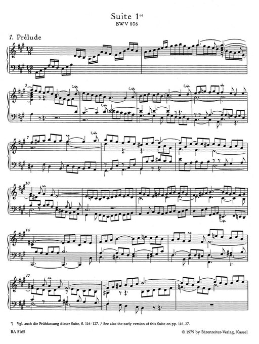The Six English Suites BWV 806-811 巴赫約翰瑟巴斯提安 英國組曲 騎熊士版 | 小雅音樂 Hsiaoya Music