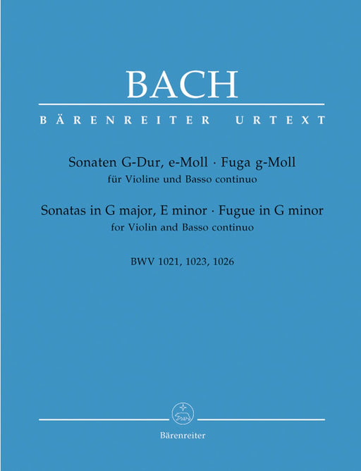 Two Sonatas and a Fugue for Violin and Basso Continuo BWV 1021, BWV 1023, BWV 1026 巴赫約翰瑟巴斯提安 奏鳴曲 復格曲 小提琴 騎熊士版 | 小雅音樂 Hsiaoya Music
