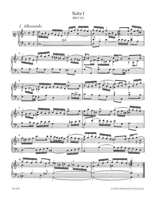 The Six French Suites / Two Suites in A minor and E-flat major BWV 812-819 巴赫約翰瑟巴斯提安 法國組曲 騎熊士版 | 小雅音樂 Hsiaoya Music