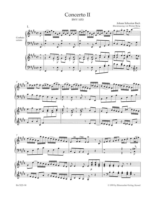 Concerto for Harpsichord and Strings Nr. 2 E major BWV 1053 巴赫約翰瑟巴斯提安 協奏曲 大鍵琴 弦樂 騎熊士版 | 小雅音樂 Hsiaoya Music