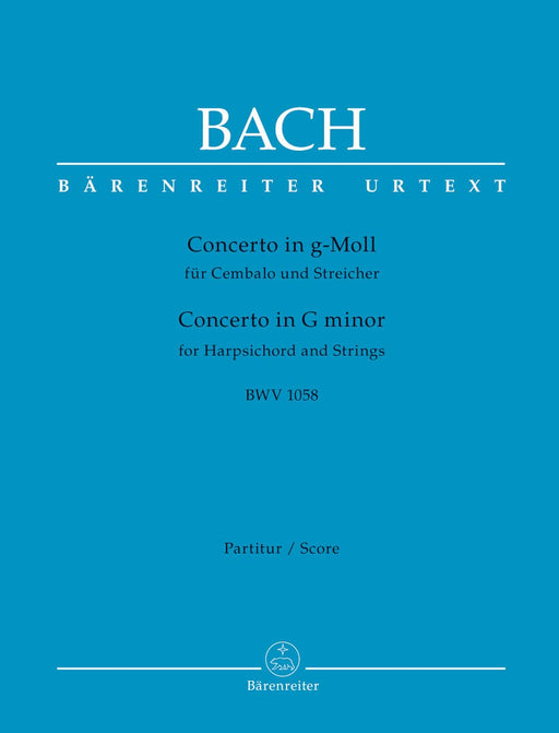 Concerto for Harpsichord and Strings G minor BWV 1058 巴赫約翰瑟巴斯提安 協奏曲 大鍵琴 弦樂 騎熊士版 | 小雅音樂 Hsiaoya Music