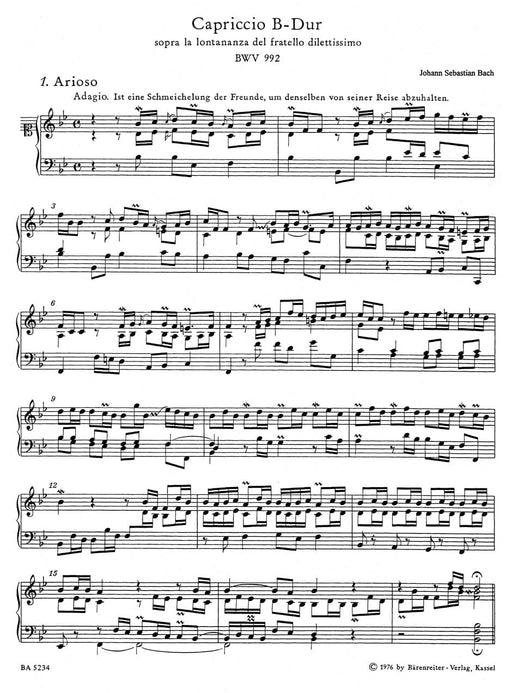 Miscellaneous Works for Piano III BWV 992, 993, 989, 963, 820, 823, 832, 833, 822, 998 巴赫約翰瑟巴斯提安 鋼琴 騎熊士版 | 小雅音樂 Hsiaoya Music
