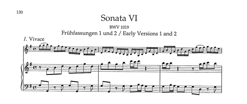 Six Sonatas for Violin and Obbligato Harpsichord BWV 1014-1019 巴赫約翰瑟巴斯提安 奏鳴曲 小提琴 大鍵琴 騎熊士版 | 小雅音樂 Hsiaoya Music