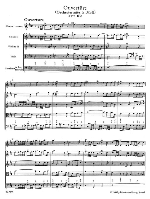 Orchestral Suite (Overture) B minor BWV 1067 巴赫約翰瑟巴斯提安 管絃樂組曲 騎熊士版 | 小雅音樂 Hsiaoya Music
