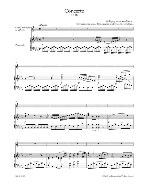 Concerto for Horn und Orchestra Nr. 2 in E-flat major K. 417 莫札特 協奏曲 法國號 管弦樂團 騎熊士版 | 小雅音樂 Hsiaoya Music