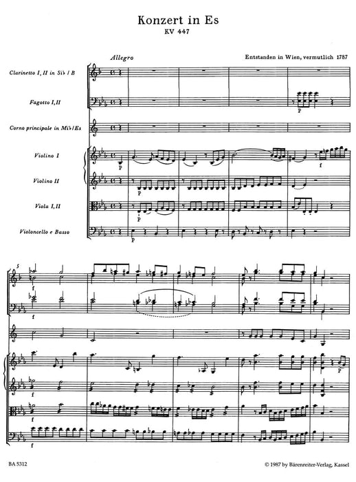 Concerto for Horn and Orchestra Nr. 3 E-flat major K. 447 莫札特 協奏曲 法國號 管弦樂團 騎熊士版 | 小雅音樂 Hsiaoya Music