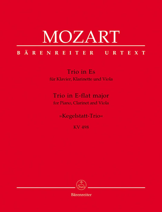 Trio for Piano, Clarinet and Viola E-flat major K. 498 -"Kegelstatt-Trio"- Kegelstatt Trio 莫札特 三重奏 鋼琴 豎笛 中提琴 三重奏 騎熊士版 | 小雅音樂 Hsiaoya Music