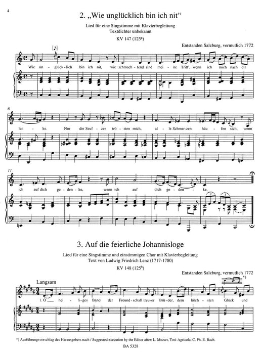 Complete Songs for medium voice 莫札特 騎熊士版 | 小雅音樂 Hsiaoya Music