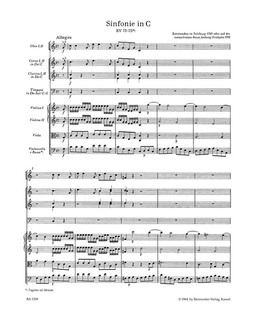 Symphony Nr. 9 in C major K. 73(75a) 莫札特 交響曲 騎熊士版 | 小雅音樂 Hsiaoya Music