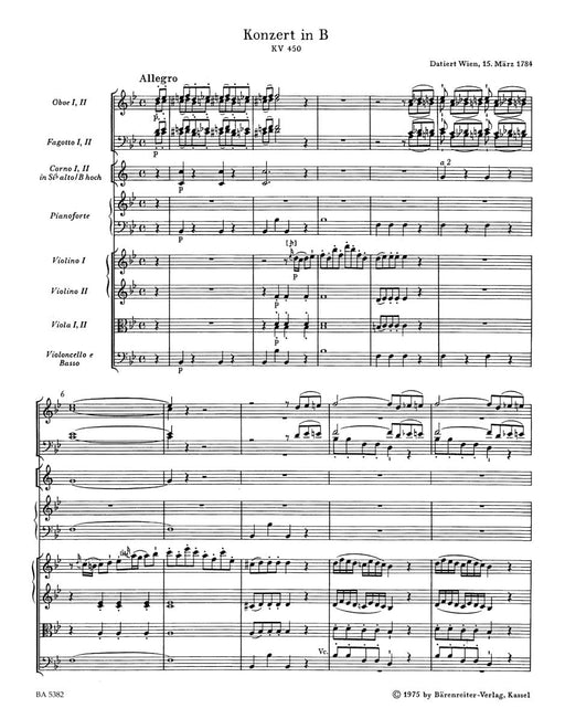 Concerto for Piano and Orchestra Nr. 15 B-flat major K. 450 莫札特 協奏曲 鋼琴 管弦樂團 騎熊士版 | 小雅音樂 Hsiaoya Music