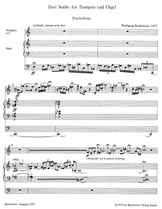 zwei Stücke (1978) -Präludium und Elegie- Prelude and Elegy 前奏曲 悲歌 騎熊士版 | 小雅音樂 Hsiaoya Music