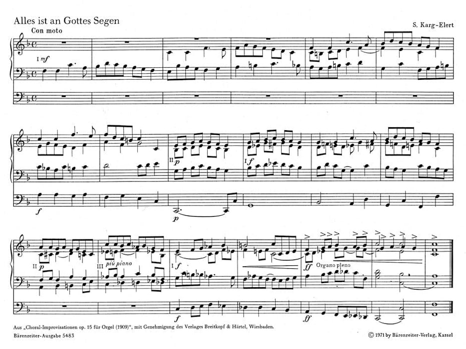 Choralvorspiele für den gottesdienstlichen Gebrauch, Band III 合唱 騎熊士版 | 小雅音樂 Hsiaoya Music