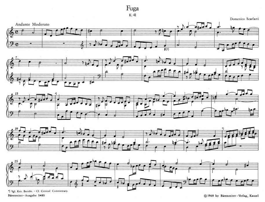 Sonaten und Fugen für Orgel manualiter -Sonaten (Nummer des Kirkpatrick-Verzeichnisses) K 58, 93, 254, 255, 287, 288, 328/ Fuga K 41- 斯卡拉第多梅尼科 騎熊士版 | 小雅音樂 Hsiaoya Music