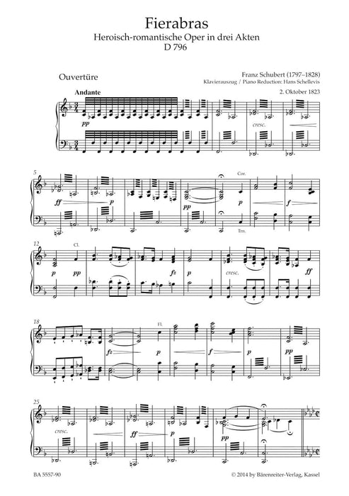 Fierabras D 796 舒伯特 騎熊士版 | 小雅音樂 Hsiaoya Music