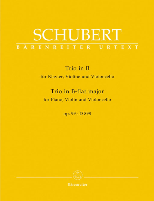 Trio for Piano, Violin and Violoncello B-flat major op. 99 D 898 舒伯特 三重奏 鋼琴 小提琴 大提琴 騎熊士版 | 小雅音樂 Hsiaoya Music