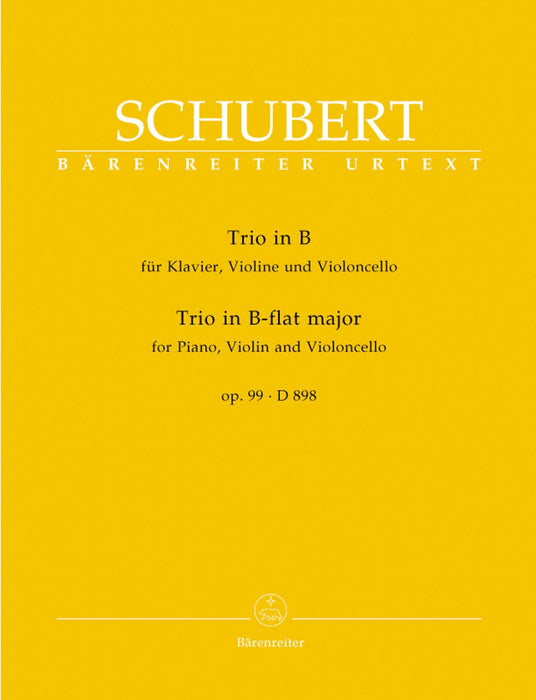 Trio for Piano, Violin and Violoncello B-flat major op. 99 D 898 舒伯特 三重奏 鋼琴 小提琴 大提琴 騎熊士版 | 小雅音樂 Hsiaoya Music