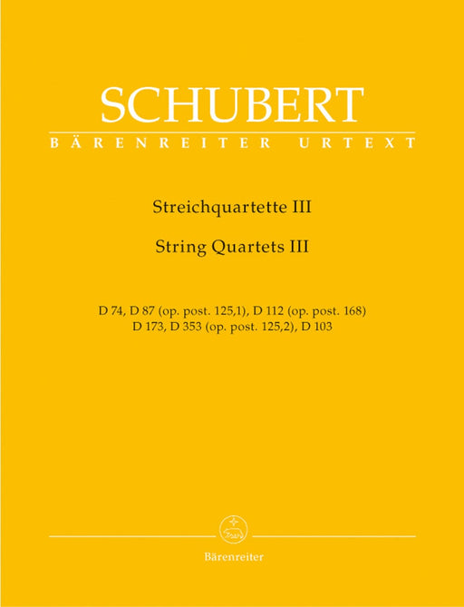 String Quartets III 舒伯特 弦樂 四重奏 騎熊士版 | 小雅音樂 Hsiaoya Music
