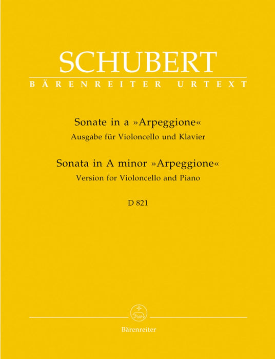 Sonate a-Moll D 821 "Arpeggione" -Ausgabe für Violoncello und Klavier- 舒伯特 大提琴 騎熊士版 | 小雅音樂 Hsiaoya Music