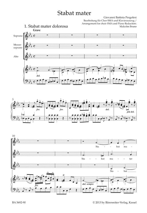 Stabat mater (Arranged for female choir (SMA)) 裴哥雷西 聖母悼歌 騎熊士版 | 小雅音樂 Hsiaoya Music