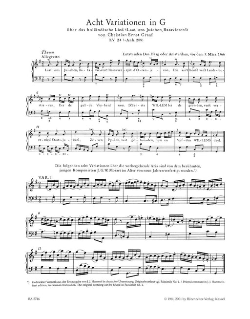 Variations for Piano 莫札特 詠唱調 鋼琴 騎熊士版 | 小雅音樂 Hsiaoya Music