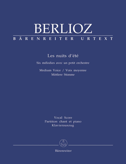 Les nuits d'été for solo voice and Orchestra op. 7 Hol. 81B -Six Songs- (Version for medium voice) Six Songs 白遼士 夏夜 獨奏 管弦樂團 騎熊士版 | 小雅音樂 Hsiaoya Music