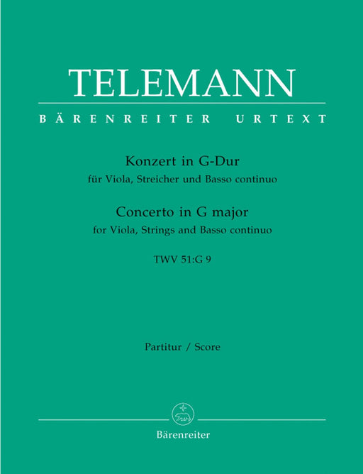 Konzert für Viola, Streicher und Basso continuo G-Dur TWV 51:G9 泰勒曼 協奏曲 中提琴 騎熊士版 | 小雅音樂 Hsiaoya Music