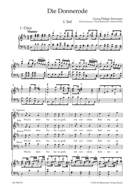 Die Donnerode TWV 6 : 3 -Sacred Oratorio in two Parts- Sacred Oratorio in two Parts 泰勒曼 神劇 騎熊士版 | 小雅音樂 Hsiaoya Music
