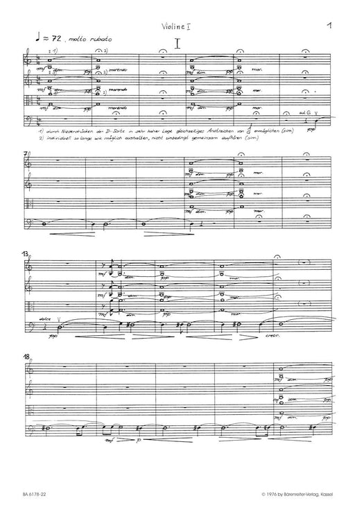 1. String Quartet in vier Sätzen (1976) 弦樂四重奏 騎熊士版 | 小雅音樂 Hsiaoya Music