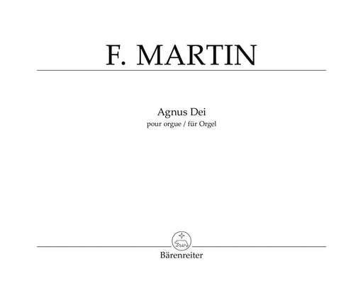 Agnus Dei -Originalbearbeitung für Orgel vom Komponisten- (aus der zweichörigen Messe von 1926/1966) 馬坦 騎熊士版 | 小雅音樂 Hsiaoya Music