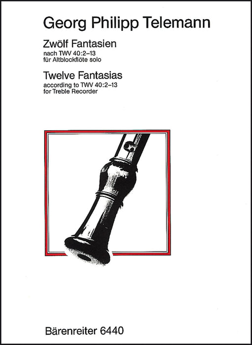 Twelve fantasies for treble recorder solo (according to the fantasies for flauto traverso solo TWV 40:2-13) 泰勒曼 幻想曲 獨奏 幻想曲 騎熊士版 | 小雅音樂 Hsiaoya Music