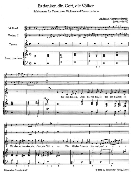 Es danken dir, Gott, die Völker -Kantate für Singstimme und Instrumente- Cantata 清唱劇 騎熊士版 | 小雅音樂 Hsiaoya Music