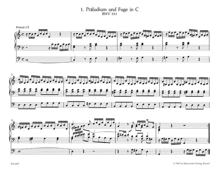 Eight Short Preludes and Fugues BWV 553-560 (formerly ascribed to Johann Sebastian Bach) 前奏曲 復格曲 騎熊士版 | 小雅音樂 Hsiaoya Music