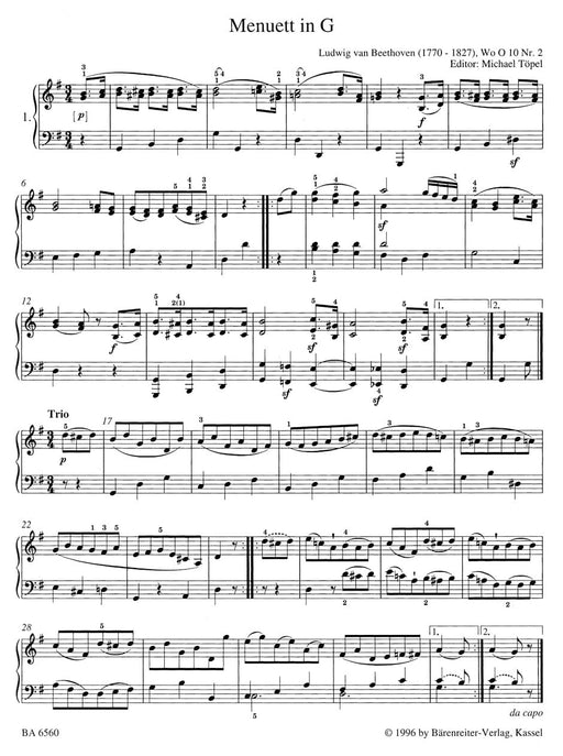 Easy Piano Pieces and Dances 貝多芬 鋼琴 小品 舞曲 騎熊士版 | 小雅音樂 Hsiaoya Music