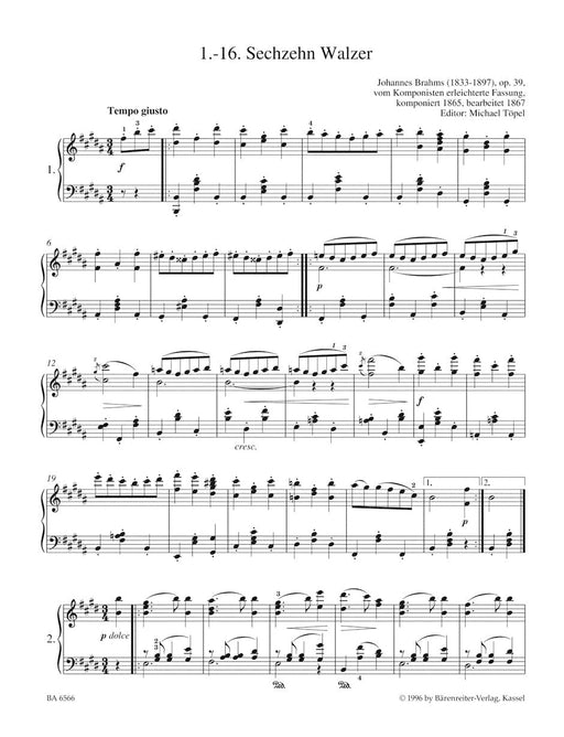 Easy Piano Pieces and Dances 布拉姆斯 鋼琴 小品 舞曲 騎熊士版 | 小雅音樂 Hsiaoya Music