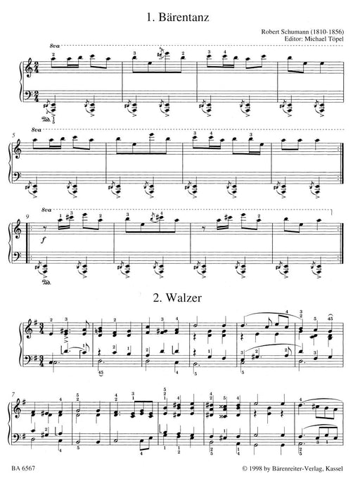 Easy Piano Pieces and Dances 舒曼羅伯特 鋼琴 小品 舞曲 騎熊士版 | 小雅音樂 Hsiaoya Music