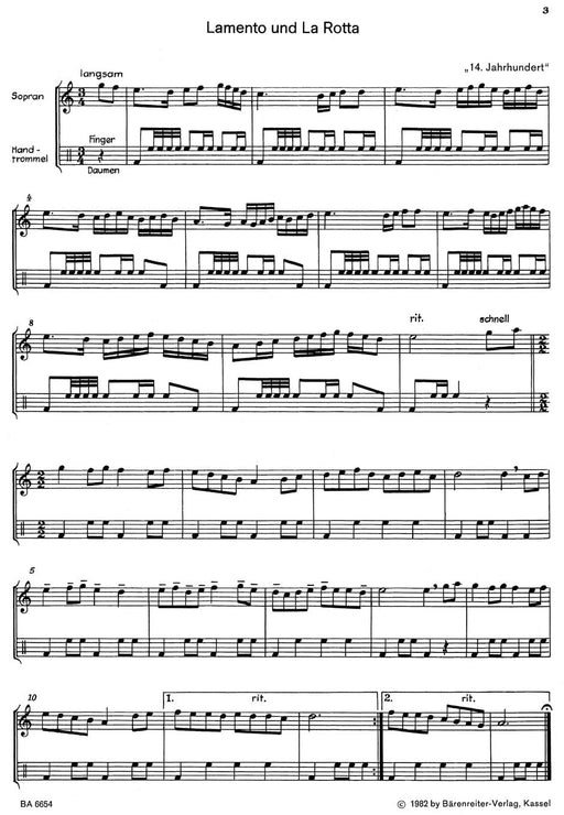 Bienchen, summ herum. Heitere Reise durch die MusikGeschichte (1980) -Variationen des Volksliedes für 1-4(5) recorder in verschiedenen Kombinationen, 2 Sätze mit Tasteninstrument- Variations on a Folksong 詠唱調 民謠 騎熊士版 | 小雅音樂 Hsiaoya Music