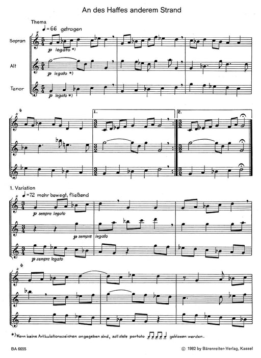 Variationen über zwei Volkslieder für 3 Blockflöten 詠唱調 騎熊士版 | 小雅音樂 Hsiaoya Music