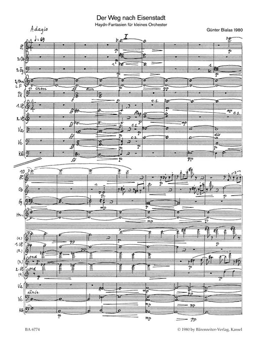 Der Weg nach Eisenstadt für kleines Orchester (1980) -Haydn-Fantasien- Haydn fantasies 幻想曲 騎熊士版 | 小雅音樂 Hsiaoya Music