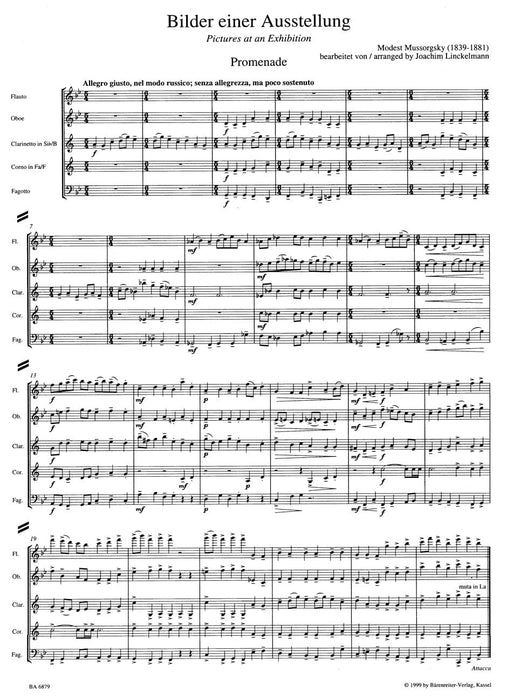Pictures at an Exhibition for Woodwind Quintet 展覽會之畫 木管樂器 五重奏 騎熊士版 | 小雅音樂 Hsiaoya Music