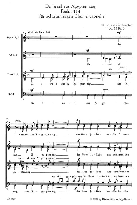 Motetten für vier- bis achtstimmigen Chor a cappela (Musik der Thomaskantoren zu Leipzig) 經文歌 騎熊士版 | 小雅音樂 Hsiaoya Music