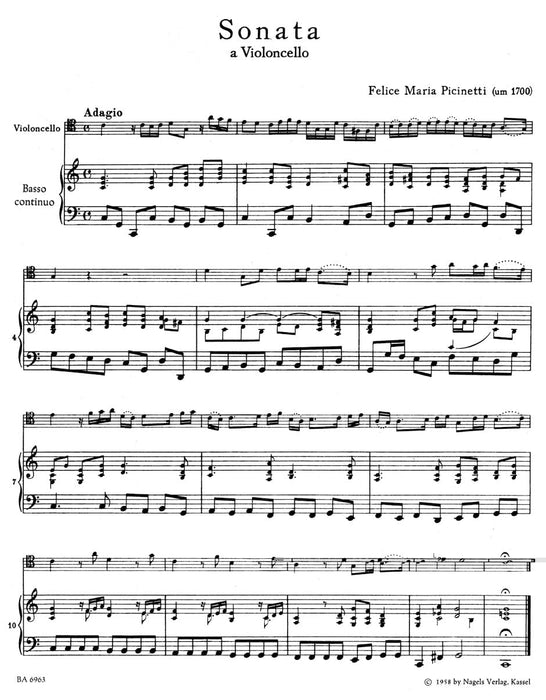 Sonata for Violoncello and Basso continuo C major 奏鳴曲 大提琴 騎熊士版 | 小雅音樂 Hsiaoya Music