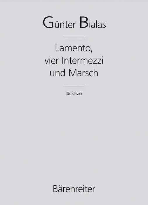 Lamento, vier Intermezzi und Marsch (1983/1986) 輓歌 間奏曲 騎熊士版 | 小雅音樂 Hsiaoya Music