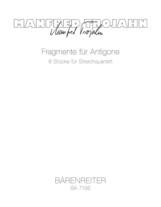 Fragmente für Antigone (1988) -six Stücke für String Quartet- Six Pieces 弦樂四重奏 小品 騎熊士版 | 小雅音樂 Hsiaoya Music