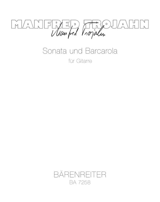 Sonata und Barcarola für Gitarre (1988/1989) 奏鳴曲 耶誕頌歌 騎熊士版 | 小雅音樂 Hsiaoya Music