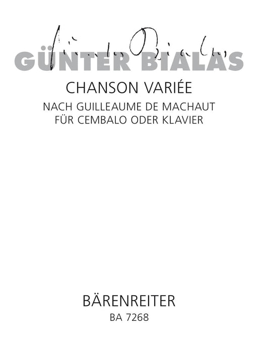 Chanson variée nach Guillaume de Machaut 騎熊士版 | 小雅音樂 Hsiaoya Music