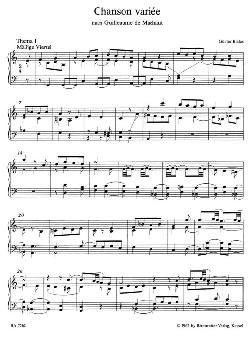 Chanson variée nach Guillaume de Machaut 騎熊士版 | 小雅音樂 Hsiaoya Music