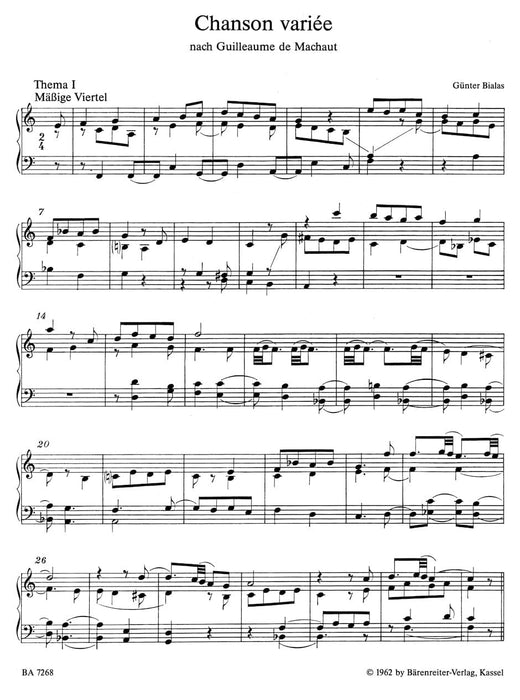 Chanson variée nach Guillaume de Machaut 騎熊士版 | 小雅音樂 Hsiaoya Music